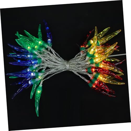 IMIKEYA Bunte LED Chili Pepper Lichterkette Leds Batteriebetrieben Dekorative Partybeleuchtung für Geburtstag Barbecue Karneval Stimmungsvolle Feierdekoration von IMIKEYA