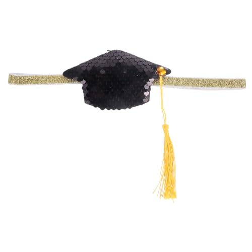 IMIKEYA Doktorhut-Stirnband abschluss kopfschmuck Haarzubehör Grad Haarband geformt Kopfbedeckungen für die Abschlusssaison Graduierungselemente Haarband Doppelseitiger Paillettenstoff von IMIKEYA
