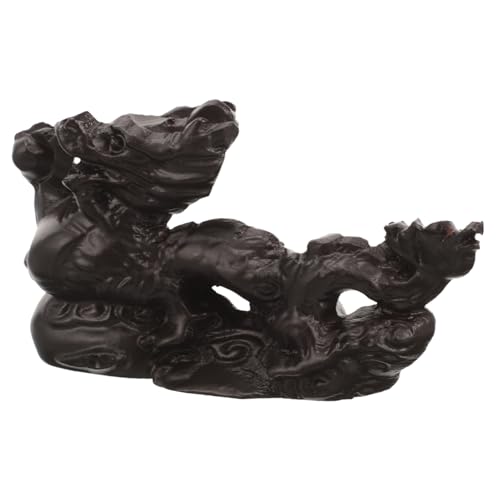IMIKEYA Drachenstatue Holzfigur Chinesischer Stil 10cm Drachendekor Für Büro Und Zuhause Glücksbringer Aus Holz Stilvolles Für Drachenliebhaber von IMIKEYA