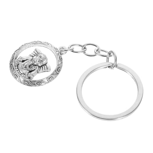 IMIKEYA Elefanten-schlüsselanhänger Schlüsselanhänger Elefant Tierische Ringe Elefant Zauber Tasche Schlüsselanhänger Anhänger Schmuck Elefanten-taschenanhänger Zinklegierung Silver von IMIKEYA
