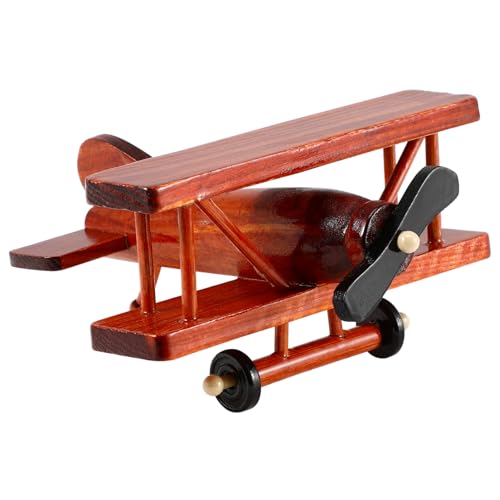 IMIKEYA Flugzeugmodell Ornament Modellflugzeugbausatz Retro- Ebene Dekoration Schlafzimmer Living Room Decoration holzbausatz Flugzeuge Flugzeugdekor aus Holz Retro-Flugzeugmodell von IMIKEYA