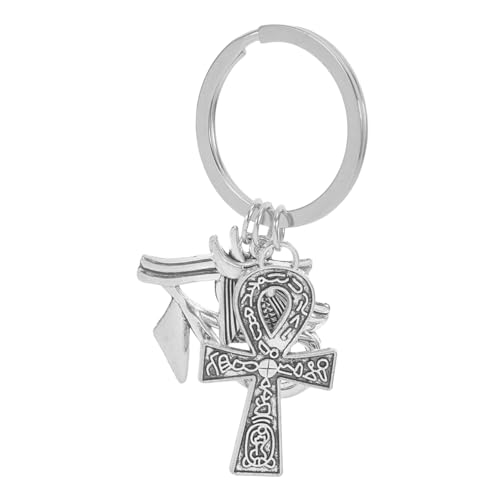 IMIKEYA Geldbörse Charme persönlicher schlüsselanhänger multifunktionaler schlüsselanhänger ägyptischer Schmuck religiöse Schlüsselanhänger Souvenir-Schlüsselanhänger Zinklegierung Silver von IMIKEYA