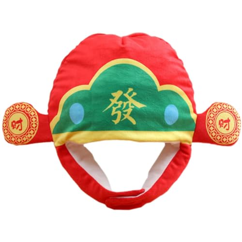 IMIKEYA des Reichtums Hut chinesisches neujahr chinesische neujahrsdekoration chinesischer Partyhut lustiger Partyhut Motorhaube für Kinder Hut mit Stirnband Party-Kopfbedeckung von IMIKEYA