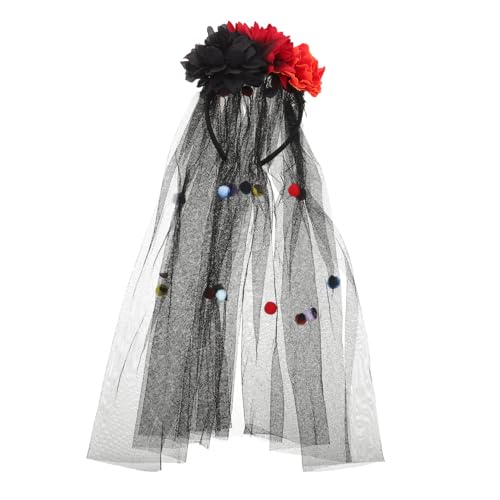 IMIKEYA Halloween Tag der Toten Haarreif mit Zartem Netzschleier und Floralen Akzenten Gothischer Stil Kunstvoll Verarbeitetes Kopfschmuck-accessoire für Kostüm Tanzpartys IMIKEYA Halloween Tag der Toten Haarreif mit Zartem Netzschleier und Floralen Akzenten Gothischer Stil Kunstvoll Verarbeitetes Kopfschmuck-accessoire für Kostüm Tanzpartys von IMIKEYA