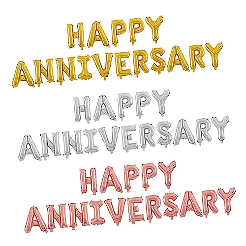 IMIKEYA Happy Anniversary Buchstaben Luftballons Set Dekorative Aluminium Folienballons in Roségold Hochzeit Party Deko Vielseitig Einsetzbar für Feier Wohnzimmer und Outdoor Geeignet IMIKEYA Happy Anniversary Buchstaben Luftballons Set Dekorative Aluminium Folienballons in Roségold Hochzeit Party Deko Vielseitig Einsetzbar für Feier Wohnzimmer und Outdoor Geeignet von IMIKEYA