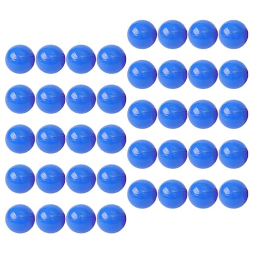 IMIKEYA Hohle Lotteriekugeln 50 Stück Leer Ostern Ausfüllbar Süßigkeiten Ornament Bier-Pong-Bälle Mini-Bingo-Bälle Automaten-Spielkapseln Tombola-Bälle Blau von IMIKEYA