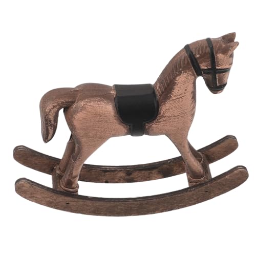 IMIKEYA Holzpferd Als Tischdekoration Vintage Pferdefigur Aus Holz Tierskulptur Für Zuhause Büro Schreibtisch Skandinavisches Dekor von IMIKEYA