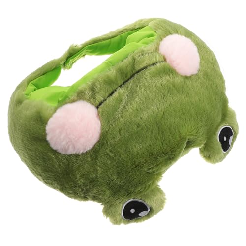 IMIKEYA Kuscheliger Frosch Hut aus Plüsch Lustiges Party Accessoire für Fotorequisiten und Karneval für Festliche Anlässe von IMIKEYA
