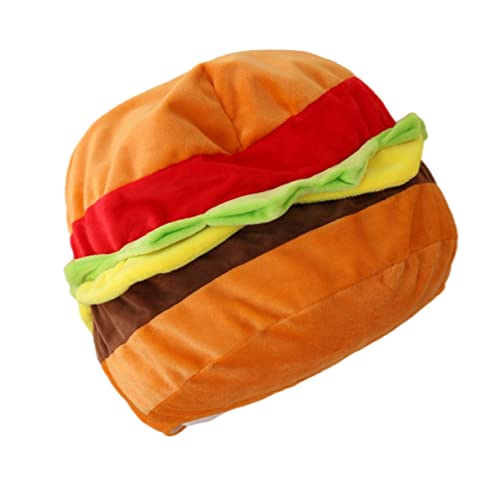 IMIKEYA Lustiger Burger Hut Party Kostüm Weicher Plüsch Cosplay Kopfschmuck Leichtes Karneval Accessoire für Fotoaufnahmen Fasching Musikfestivals und Themenfeiern von IMIKEYA