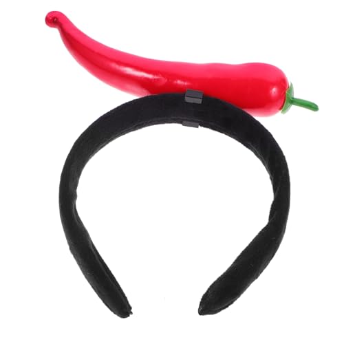IMIKEYA Lustiges Chili Haarband Kopfschmuck Cartoon Gemüse Party Haarschmuck Kreatives Haarreif Accessoire für Kostüm Mottoparty von IMIKEYA
