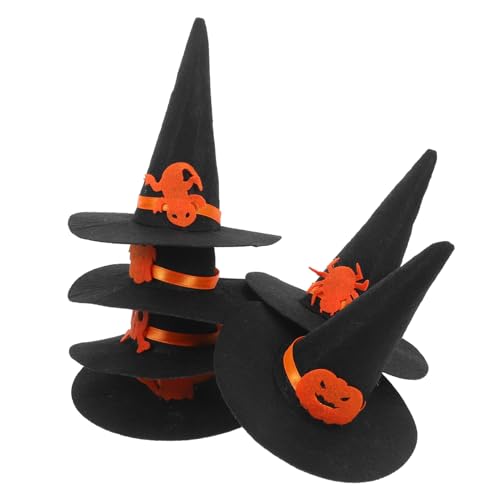 IMIKEYA Mini Hexenhut Deko: 6 Stück Halloween Miniatur Hexenhut zum Basteln - Filz Schwarz kleine Hexenhüte für Flaschenverschluss, Weinflasche, Tischdekoration Festivals, Halloween-Party IMIKEYA Mini Hexenhut Deko: 6 Stück Halloween Miniatur Hexenhut zum Basteln - Filz Schwarz kleine Hexenhüte für Flaschenverschluss, Weinflasche, Tischdekoration Festivals, Halloween-Party von IMIKEYA