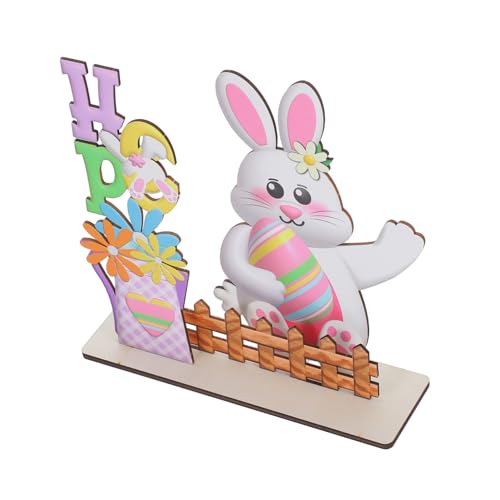 IMIKEYA Osterhasen Tischschild aus Holz Fröhliche Dekoration für Ostern Handgefertigte Kaninchenfiguren Langlebige Holzornamente für Tisch und Regal Festliche für IMIKEYA Osterhasen Tischschild aus Holz Fröhliche Dekoration für Ostern Handgefertigte Kaninchenfiguren Langlebige Holzornamente für Tisch und Regal Festliche für von IMIKEYA