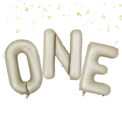 IMIKEYA Partyballons Geburtstag Dekoration Eins Brief Wortballons Pastell Groß Luftballons Partyzubehör Ein Ballon 1 Ballonnummer Aluminiumfolie Beige IMIKEYA Partyballons Geburtstag Dekoration Eins Brief Wortballons Pastell Groß Luftballons Partyzubehör Ein Ballon 1 Ballonnummer Aluminiumfolie Beige von IMIKEYA