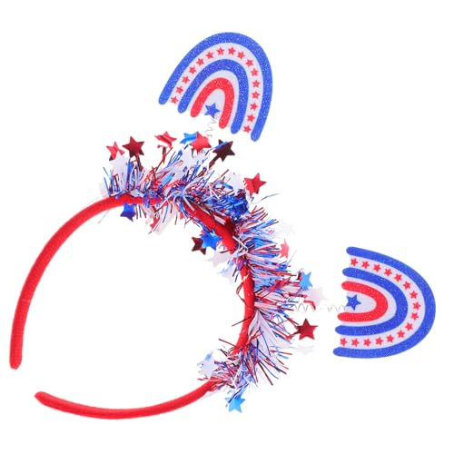 IMIKEYA Patriotisches Independence Day Haarband mit Fünfzackigem Stern Leichtes Komfortables Haarschmuck Accessoire für Partys Feiern und Vielseitige Frisuren Langlebig und Einfach zu von IMIKEYA