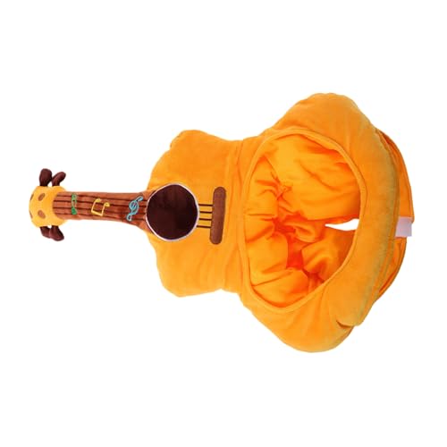 IMIKEYA Plüsch Gitarre Kostümhut Weiches Cartoon Kopfbedeckung Partyfoto Requisite Leichtes Musikinstrument Accessoire Für Themenfeiern von IMIKEYA
