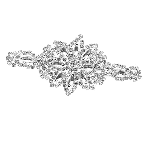 IMIKEYA Rhinestone Applique Brautgürtel Aufbügler Dekorative Patches DIY Schmuck für Hochzeitskleider mit Langlebiger Haftung und Einfacher Anwendung von IMIKEYA