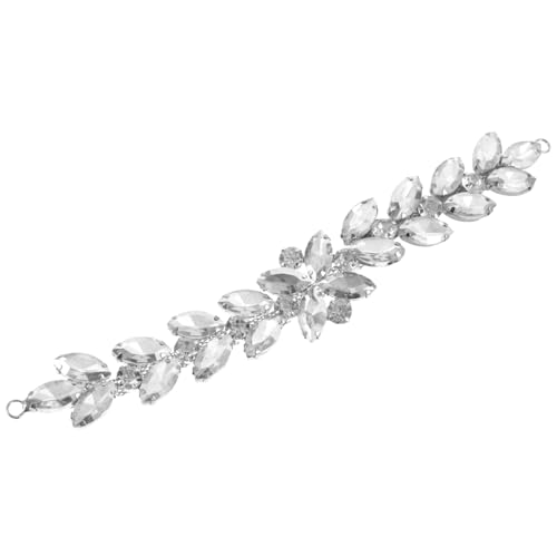 IMIKEYA Rhinestone Applique Strass Patches zum Aufbügeln für Brautkleider Hochzeit Gürtel Schuhe DIY Mode Kleidungsdeko Weiß Glitzernd Funkelnd von IMIKEYA
