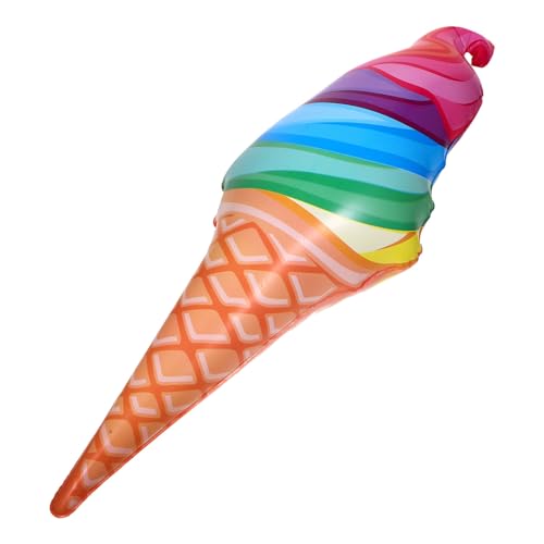 IMIKEYA Riesige Aufblasbare Eistüte Regenbogen-Eistüte Bläst Große Eisspielzeug-Eis Am Stiel-Luftballons Für Sommer-Strand-Schwimmbad-Geburtstagsfeiern Auf von IMIKEYA