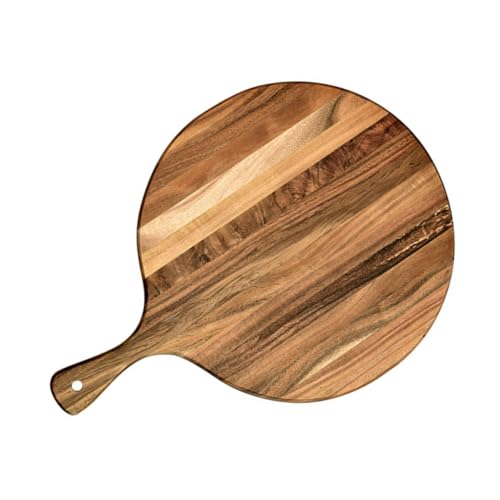 IMIKEYA Rundes Holztablett mit Griff Multifunktionales Servierbrett für Pizza Steak für Restaurants und Zuhause Praktische Tischdekoration aus Hochwertigem Holz IMIKEYA Rundes Holztablett mit Griff Multifunktionales Servierbrett für Pizza Steak für Restaurants und Zuhause Praktische Tischdekoration aus Hochwertigem Holz von IMIKEYA