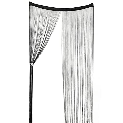 IMIKEYA Schwarzer Fadenvorhang Für Türen Und Fenster Elegante Raumtrennung Mit Quasten Als Dekoration Für Hochzeiten Geschäfte Und Moderne Wohnräume IMIKEYA Schwarzer Fadenvorhang Für Türen Und Fenster Elegante Raumtrennung Mit Quasten Als Dekoration Für Hochzeiten Geschäfte Und Moderne Wohnräume von IMIKEYA