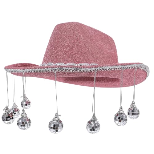 IMIKEYA Spiegelball Cowboyhut Mädchen Für Party Dekoriert Kuh Junggesellin Cowgirl-mütze Cowgirls Hut Cowgirlhüte Frauen Cosplay-cowgirl-hut Süßer Cowgirlhut Frauenhut Plastik Rosig IMIKEYA Spiegelball Cowboyhut Mädchen Für Party Dekoriert Kuh Junggesellin Cowgirl-mütze Cowgirls Hut Cowgirlhüte Frauen Cosplay-cowgirl-hut Süßer Cowgirlhut Frauenhut Plastik Rosig von IMIKEYA