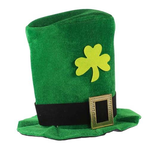 IMIKEYA St. Patrick Hut Kleeblatt-Samthut Irisches Koboldkostüm herren mütze Männergeschenke Hut mit Perücke St. Patricks Day Partyhut Requisite bilden Kleidung Zylinder schmücken Mann von IMIKEYA