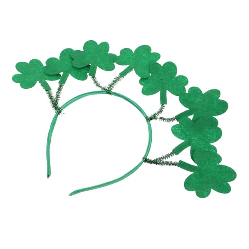 IMIKEYA Stirnband Kopfbedeckung Kobold Kostüm Feier Kleeblatt Grünes Alien-stirnband St Patricks Day Stirnbänder St Patricks Day Haarschmuck Grünes Antennenstirnband Green Plastik von IMIKEYA