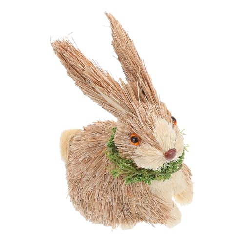 IMIKEYA Strohhase Gartenstatuen Bauernhaus Rustikale Osterhasen Tischdekoration Für Den Ostertag Rustikale Osterhasen Auf Dem Bauernhof Osterhasen Schmuck Ostern Bauernhaus von IMIKEYA