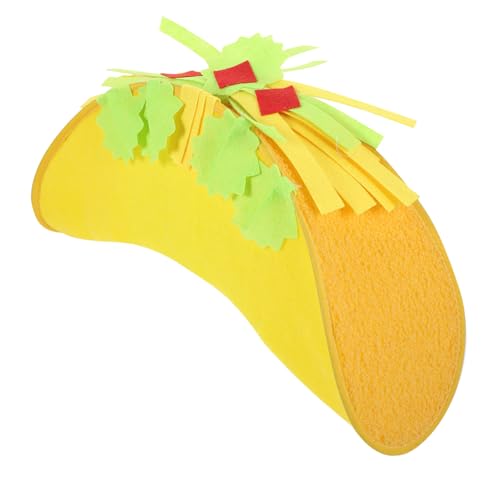 IMIKEYA Taco -hut Fiesta-party-dekoration Erwachsene Für Dekorationen Stroh Sombrero-partyhüte Partyhut Cosplay-kappe Lustig Taco-kostüm Müller Plüsch Hut- Neuheit Hüte Taco-hut Tuch von IMIKEYA