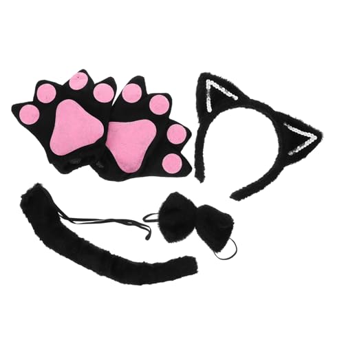 IMIKEYA Teiliges Katzenkostümzubehör Mit Katzenohren Haardekoration Und Schwarzen Handschuhen Für Halloween Und Cosplay Für Karneval Und Kostümpartys Einzigartiges IMIKEYA Teiliges Katzenkostümzubehör Mit Katzenohren Haardekoration Und Schwarzen Handschuhen Für Halloween Und Cosplay Für Karneval Und Kostümpartys Einzigartiges von IMIKEYA