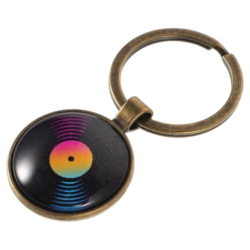 IMIKEYA Vinyl Schallplatten Schlüsselanhänger Vinyl Schallplattenalbum Schlüsselanhänger Sound Schlüsselanhänger Musikthema Schlüsselanhänger Rucksack Anhänger Ornamente Anhänger von IMIKEYA