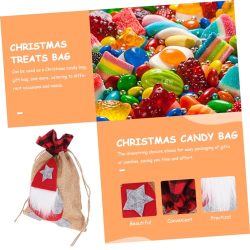 IMIKEYA Weihnachtlicher Geschenktüte aus Nachhaltigem mit Kordelzug Wiederverwendbarer Xmas Candy Holder Kleine Rote Beutel mit Weihnachtsmann für Süßigkeiten und Geschenkverpackung IMIKEYA Weihnachtlicher Geschenktüte aus Nachhaltigem mit Kordelzug Wiederverwendbarer Xmas Candy Holder Kleine Rote Beutel mit Weihnachtsmann für Süßigkeiten und Geschenkverpackung von IMIKEYA