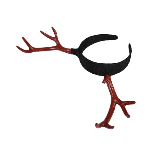 IMIKEYA Weihnachtliches Rentier Geweih Stirnband für Damen Leichtes Resin Haarreif Bequem und Rutschfest Verstellbar für Weihnachtsfeiern und Kostümfestivals von IMIKEYA