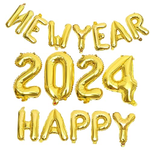 IMIKEYA Year Party Deko Folienballons Aluminiumfolie Luftballons Robust Platzfest Goldene Zahlen Ballons Festliche Dekoration für Silvester Feier und Fotorequisiten IMIKEYA Year Party Deko Folienballons Aluminiumfolie Luftballons Robust Platzfest Goldene Zahlen Ballons Festliche Dekoration für Silvester Feier und Fotorequisiten von IMIKEYA