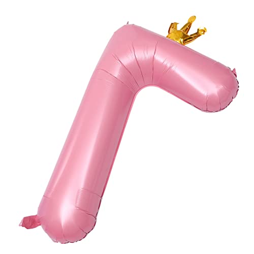 IMIKEYA Zahlenballon Geburtstagsdekorationen Luftballons für die Party Partyballons hochzeitsdeko Ballon mit Hochzeitsnummer Ballon mit großer Zahl Aluminiumfolie Rosa von IMIKEYA
