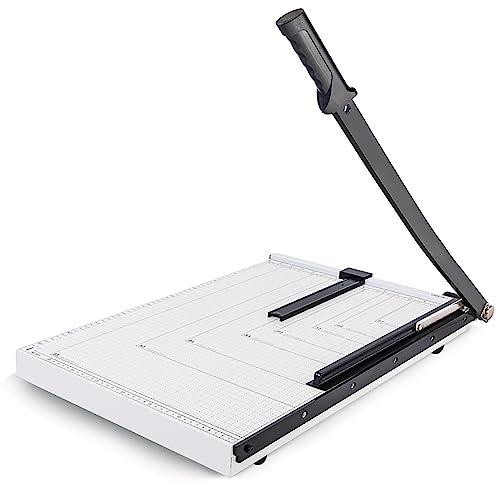 IMOSEI Tragbarer Papierschneider, A3, mit Sicherheitsschnalle, verstellbares Führungslineal, abnehmbares Papierstop-Design, 15 Blatt Kapazität, für Druckerei, Fotostudio, Bibliothek von IMOSEI