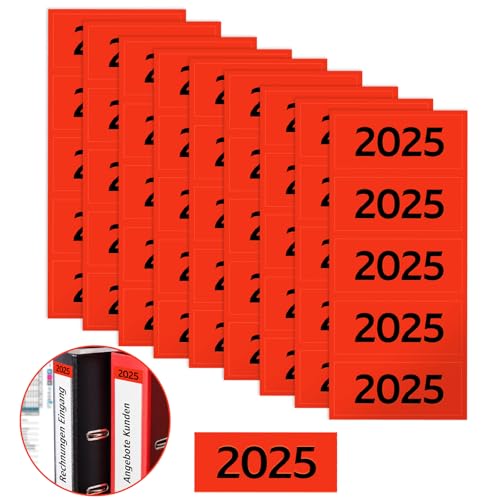 100 Stück Jahreszahlen Aufkleber 2025 Jahreszahl Etiketten 60×25mm Inhaltsschild Orange Ordner Aufkleber Selbstklebend Ordner Etiketten für Kennzeichnung Ordnern Unterlagen und Ablage 100 Stück Jahreszahlen Aufkleber 2025 Jahreszahl Etiketten 60×25mm Inhaltsschild Orange Ordner Aufkleber Selbstklebend Ordner Etiketten für Kennzeichnung Ordnern Unterlagen und Ablage von IMPPTE