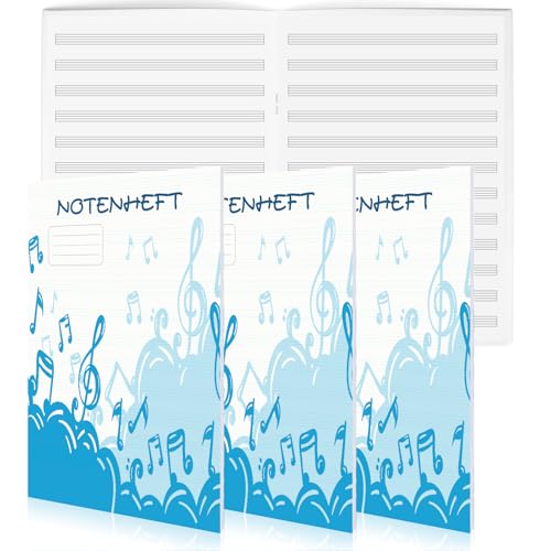 IMPPTE 4 Stück A4 Notenheft Lineatur 14 Notenlinienheft 32 Blatt Schulheft mit 12 Notenzeilen Musikheft A4 für Schulen Musikinstitutionen Mann Frau Kind Blau IMPPTE 4 Stück A4 Notenheft Lineatur 14 Notenlinienheft 32 Blatt Schulheft mit 12 Notenzeilen Musikheft A4 für Schulen Musikinstitutionen Mann Frau Kind Blau von IMPPTE