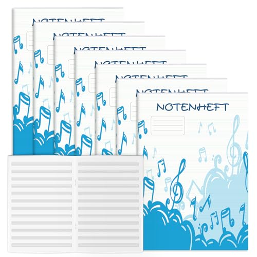 IMPPTE 8 Stück 64 Blatt Notenheft Lineatur 14 Notenlinienheft Schulheft mit 12 Notenzeilen Musikheft A4 für Schulen Musikinstitutionen Mann Frau Kind Blau IMPPTE 8 Stück 64 Blatt Notenheft Lineatur 14 Notenlinienheft Schulheft mit 12 Notenzeilen Musikheft A4 für Schulen Musikinstitutionen Mann Frau Kind Blau von IMPPTE