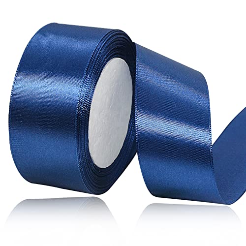 Satinbands Dunkelblau 40mm Breit, 23 Meters Geschenkband für Geschenkverpackungen, DIY-Basteleien, Blumensträuße, Nähprojekte, Schleifenherstellung, Geburtstags- und Hochzeitsdekorationen Satinbands Dunkelblau 40mm Breit, 23 Meters Geschenkband für Geschenkverpackungen, DIY-Basteleien, Blumensträuße, Nähprojekte, Schleifenherstellung, Geburtstags- und Hochzeitsdekorationen von IMSOLDECOR