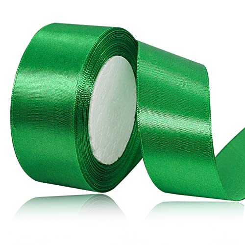 Satinbands Grün 40mm Breit, 23 Meters Geschenkband Schleifenband für Geschenkverpackungen, DIY-Basteleien, Blumensträuße, Nähprojekte, Schleifenherstellung, Geburtstags- und Hochzeitsdekorationen Satinbands Grün 40mm Breit, 23 Meters Geschenkband Schleifenband für Geschenkverpackungen, DIY-Basteleien, Blumensträuße, Nähprojekte, Schleifenherstellung, Geburtstags- und Hochzeitsdekorationen von IMSOLDECOR