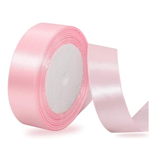 Satinbands Hellrosa 25mm Breit, 23 Meters Geschenkband Hellrosa Schleifenband für Geschenkverpackungen, DIY-Basteleien, Blumensträuße, Nähprojekte, Schleifenherstellung Satinbands Hellrosa 25mm Breit, 23 Meters Geschenkband Hellrosa Schleifenband für Geschenkverpackungen, DIY-Basteleien, Blumensträuße, Nähprojekte, Schleifenherstellung von IMSOLDECOR