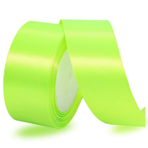 Satinbands Neongrün 40mm Breit, 23 Meters Geschenkband für Geschenkverpackungen, DIY-Basteleien, Blumensträuße, Nähprojekte, Schleifenherstellung, Geburtstags- und Hochzeitsdekorationen Satinbands Neongrün 40mm Breit, 23 Meters Geschenkband für Geschenkverpackungen, DIY-Basteleien, Blumensträuße, Nähprojekte, Schleifenherstellung, Geburtstags- und Hochzeitsdekorationen von IMSOLDECOR