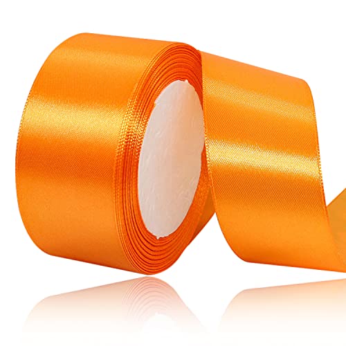 Satinbands Orange 40mm Breit, 23 Meters Weiss Geschenkband für Geschenkverpackungen, DIY-Basteleien, Blumensträuße, Nähprojekte, Schleifenherstellung, Geburtstags- und Hochzeitsdekorationen Satinbands Orange 40mm Breit, 23 Meters Weiss Geschenkband für Geschenkverpackungen, DIY-Basteleien, Blumensträuße, Nähprojekte, Schleifenherstellung, Geburtstags- und Hochzeitsdekorationen von IMSOLDECOR