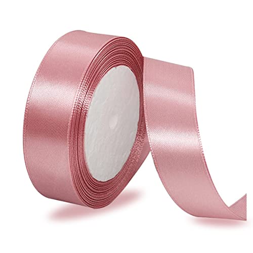 Satinbands Roségold 20mm Breit, 23 Meters Geschenkband für Geschenkverpackungen, DIY-Basteleien, Blumensträuße, Nähprojekte, Schleifenherstellung, Geburtstags- und Hochzeitsdekorationen von IMSOLDECOR