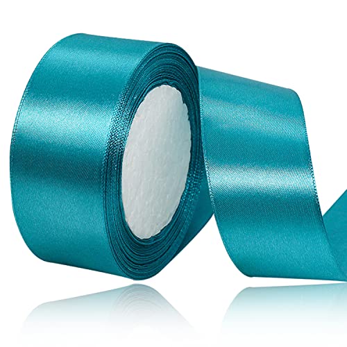 Satinbands Türkis Blau 40mm Breit, 23 Meters Geschenkband für Geschenkverpackungen, DIY-Basteleien, Blumensträuße, Nähprojekte, Schleifenherstellung, Geburtstags- und Hochzeitsdekorationen Satinbands Türkis Blau 40mm Breit, 23 Meters Geschenkband für Geschenkverpackungen, DIY-Basteleien, Blumensträuße, Nähprojekte, Schleifenherstellung, Geburtstags- und Hochzeitsdekorationen von IMSOLDECOR