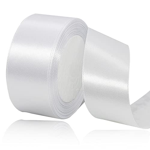 Satinbands Weiß 40mm Breit, 23 Meters Weiss Geschenkband für Geschenkverpackungen, DIY-Basteleien, Blumensträuße, Nähprojekte, Schleifenherstellung, Geburtstags- und Hochzeitsdekorationen Satinbands Weiß 40mm Breit, 23 Meters Weiss Geschenkband für Geschenkverpackungen, DIY-Basteleien, Blumensträuße, Nähprojekte, Schleifenherstellung, Geburtstags- und Hochzeitsdekorationen von IMSOLDECOR