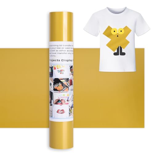 IModeur 12 Ft Plotterfolie Textil Gold – 30,5 x 366 cm Flexfolie Plotter Textil Gold für Cricut Maker, Silhouette Cameo, Textilfolie Plotter Gold für Kleidung, Mützen, Hosen, andere Stoffe IModeur 12 Ft Plotterfolie Textil Gold – 30,5 x 366 cm Flexfolie Plotter Textil Gold für Cricut Maker, Silhouette Cameo, Textilfolie Plotter Gold für Kleidung, Mützen, Hosen, andere Stoffe von IModeur