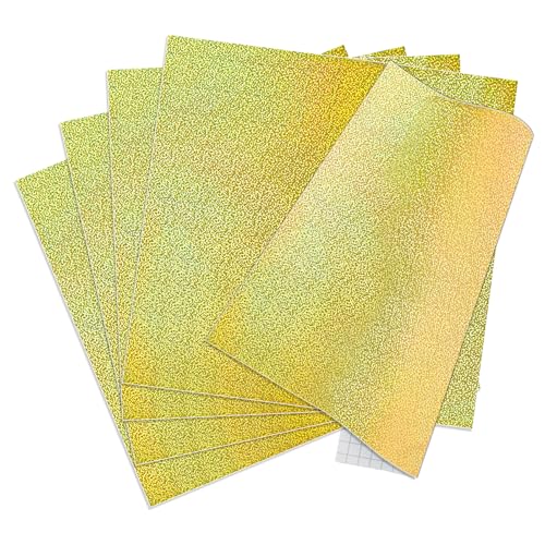 IModeur 5 Blatt Vinylfolie Plotter Schimmern Gelb - Plotterfolie selbstklebend Vinyl, Glitzer Plotterfolie Vinyl für Cricut, Silhouette Cameo, die meisten Schneidemaschine IModeur 5 Blatt Vinylfolie Plotter Schimmern Gelb - Plotterfolie selbstklebend Vinyl, Glitzer Plotterfolie Vinyl für Cricut, Silhouette Cameo, die meisten Schneidemaschine von IModeur