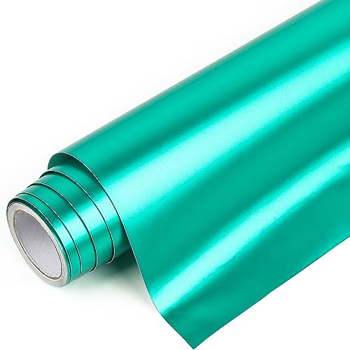 IModeur 7Ft Galvanisiert Plotterfolie Vinyl Avocado Grün - 30,5cm x 214cm Vinylfolie Plotter Grün für Cricut und Silhouette Cameo, Selbstklebendes Vinyl für Scrapbooking, Schilder und mehr von IModeur